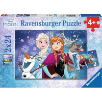RAVENSBURGER Puzzle Ľadové kráľovstvo: Svetlá severu 2x24 dielikov