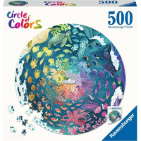 RAVENSBURGER Okrúhle puzzle Kruh farieb: Oceán 500 dielikov