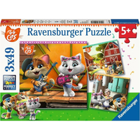 RAVENSBURGER Puzzle Vitajte u 44 mačiek 3x49 dielikov