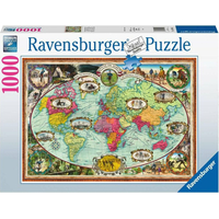 RAVENSBURGER Puzzle Cesta okolo sveta na bicykli 1000 dielikov