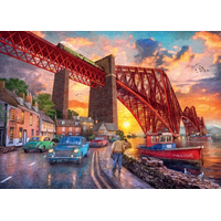 RAVENSBURGER Puzzle Forth Bridge pri západe slnka, Škótsko 1000 dielikov