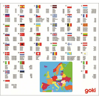 GOKI Drevené puzzle Mapa Európy 35 dielikov