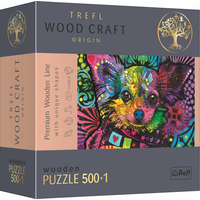 TREFL Wood Craft Origin puzzle Farebné šteňa 501 dielikov