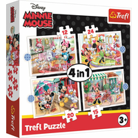 TREFL Puzzle Minnie s priateľmi 4v1 (12,15,20,24 dielikov)