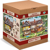 WOODEN CITY Drevené puzzle Dom na letnú sezónu 2v1, 505 dielikov EKO