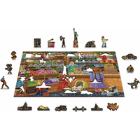 WOODEN CITY Drevené puzzle Sladké dobrodružstvo 2v1, 1000 dielikov EKO