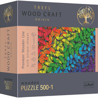 TREFL Wood Craft Origin puzzle Dúhoví motýle 501 dielikov