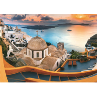 TREFL Puzzle Santorini, Benátky, Zámok Sully-sur-Loire a Mačky 4x1000 dielikov