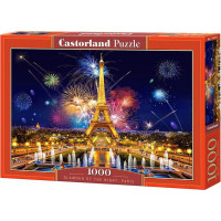 CASTORLAND Puzzle Oslnivo krásny nočný Paríž 1000 dielikov