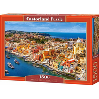 CASTORLAND Puzzle Prístav Corricella, Taliansko 1500 dielikov