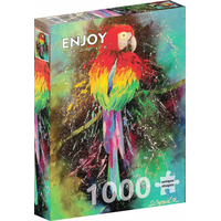 ENJOY Puzzle Farebný papagáj 1000 dielikov