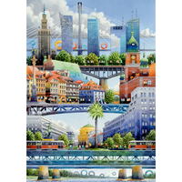 GOOD LOOT Puzzle Imagination: Tytus Brzozowski - Warsaw bridges 1000 dielikov