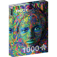 ENJOY Puzzle Umelecky nalíčená žena 1000 dielikov