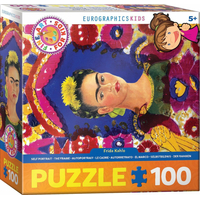 EUROGRAPHICS Puzzle Autoportrét Frida Kahlo 100 dielikov