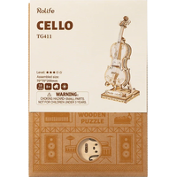 ROBOTIME Rolife 3D drevené puzzle Violončelo 58 dielikov