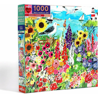 EEBOO Puzzle Záhrada s čajkami 1000 dielikov