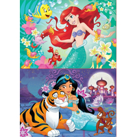 EDUCA Puzzle Disney princeznej: Ariel a Jazmína 2x48 dielikov