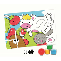 EDUCA Vyfarbovacie puzzle Zvieratká z farmy 20 dielikov s farbami