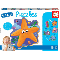 EDUCA Baby puzzle Podvodný svet 5v1 (2-4 dieliky)