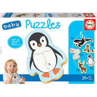 EDUCA Baby puzzle Polárne zvieratá 5v1 (3-5 dielikov)