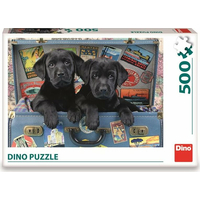 DINO Puzzle Šteňatá v kufri 500 dielikov