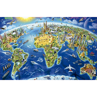 EDUCA Miniatúrne puzzle Svet 1000 dielikov