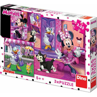 DINO Puzzle Deň s Minnie 3x55 dielikov