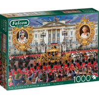 FALCON Puzzle Kráľovnino Platinové výročie 1000 dielikov