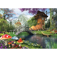 ART PUZZLE Puzzle Rozprávkový domček v starej topánke 1000 dielikov