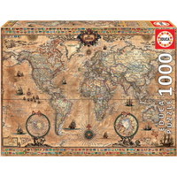 EDUCA Puzzle Antická mapa sveta 1000 dielikov
