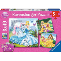 RAVENSBURGER Puzzle Disney princeznej a ich maznáčikovia 3x49 dielikov