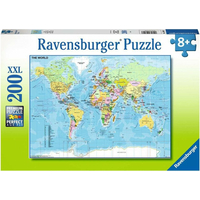 RAVENSBURGER Puzzle Mapa sveta XXL 200 dielikov