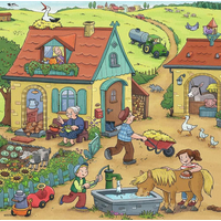 RAVENSBURGER Puzzle Na farme 3x49 dielikov