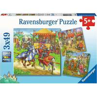 RAVENSBURGER Puzzle Rytiersky turnaj 3x49 dielikov