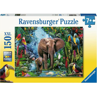 RAVENSBURGER Puzzle Slony v džungli XXL 150 dielikov