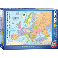 EUROGRAPHICS Puzzle Mapa Európy 1000 dielikov