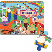 EEBOO Puzzle Zvieratká v práci 42 dielikov