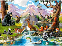 CASTORLAND Puzzle Lesné zvieratká 70 dielikov