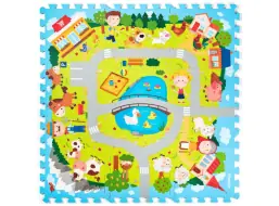 PLASTICA Penové puzzle Dedina (29x29)