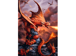 TREFL Puzzle Premium Plus Fantasy Collection: Ohnivý drak 1000 dielikov