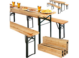 Pivný záhradný set LAGER - stôl + 2 lavice 220 cm