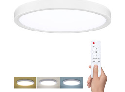 Solight LED osvetlenie s diaľkovým ovládačom Estela White, 36W, 2700lm, 30cm, zmena chromatickosti, stmievateľné