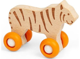 Bigjigs Toys Zvieratko na kolieskach Safari Tiger