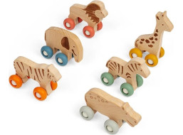 Bigjigs Toys Zvieratko na kolieskach Safari 1 ks