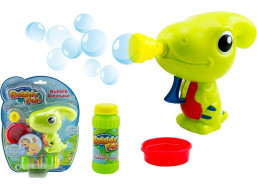 SPARKYS Bublifuková pištoľ Bubble Fun Dinosaurus s náplňou zelená