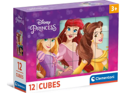 CLEMENTONI Obrázkové kocky Disney princeznej, 12 kociek