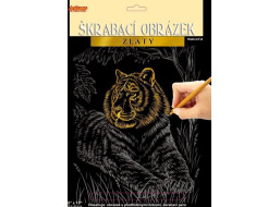 ARTLOVER Škrabací obrázok (zlatý) - Tiger