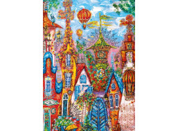 HEYE Puzzle Charming Village: Modrá brána 500 dielikov