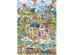 HEYE Puzzle Happy Town: Dobré ráno! 1000 dielikov