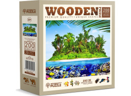 WOODEN CITY Drevené puzzle Exotický ostrov pokladov 200 dielikov